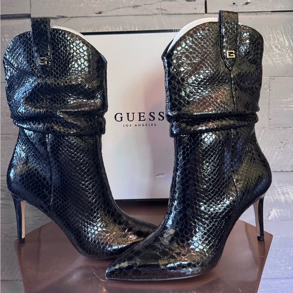 Guess Shoes - 🔥Super sexy black snake mid calf boots🔥